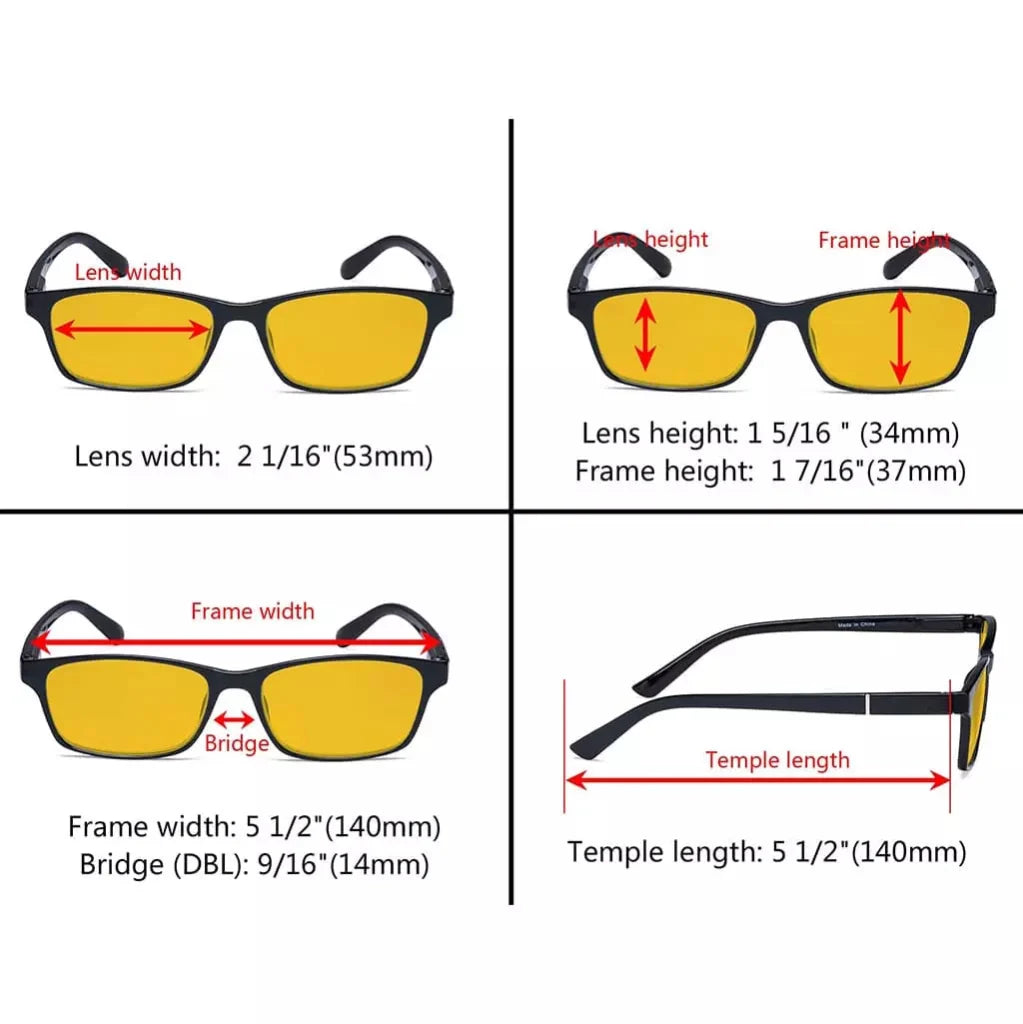 4 Pack Modern Blue Light Blocking Reading Glasses HPE19042