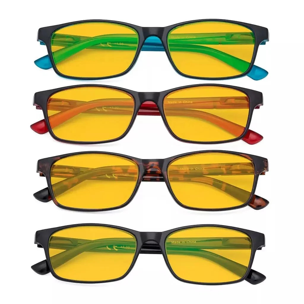 4 Pack Modern Blue Light Blocking Reading Glasses HPE19042