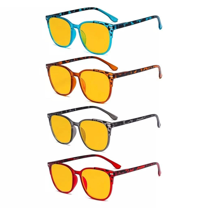 4 Pack Oval Blue Light Blocking Reading Glasses HP9001D
