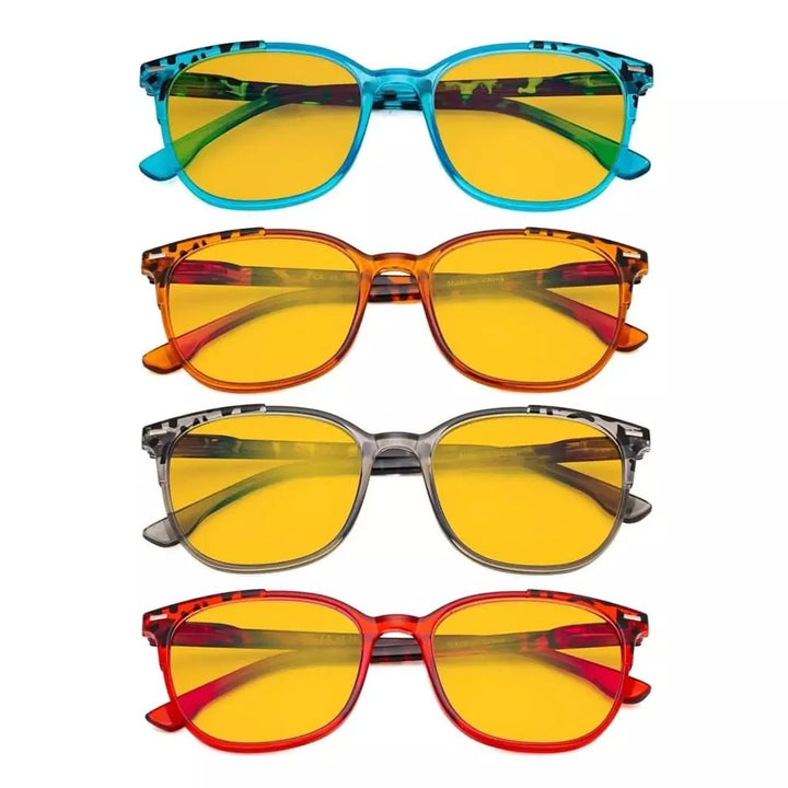 4 Pack Oval Blue Light Blocking Reading Glasses HP9001D