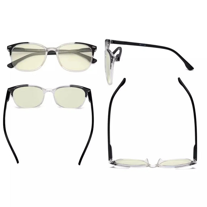 4 Pack Oval Blue Light Filter Reading Glasses UVR9001C