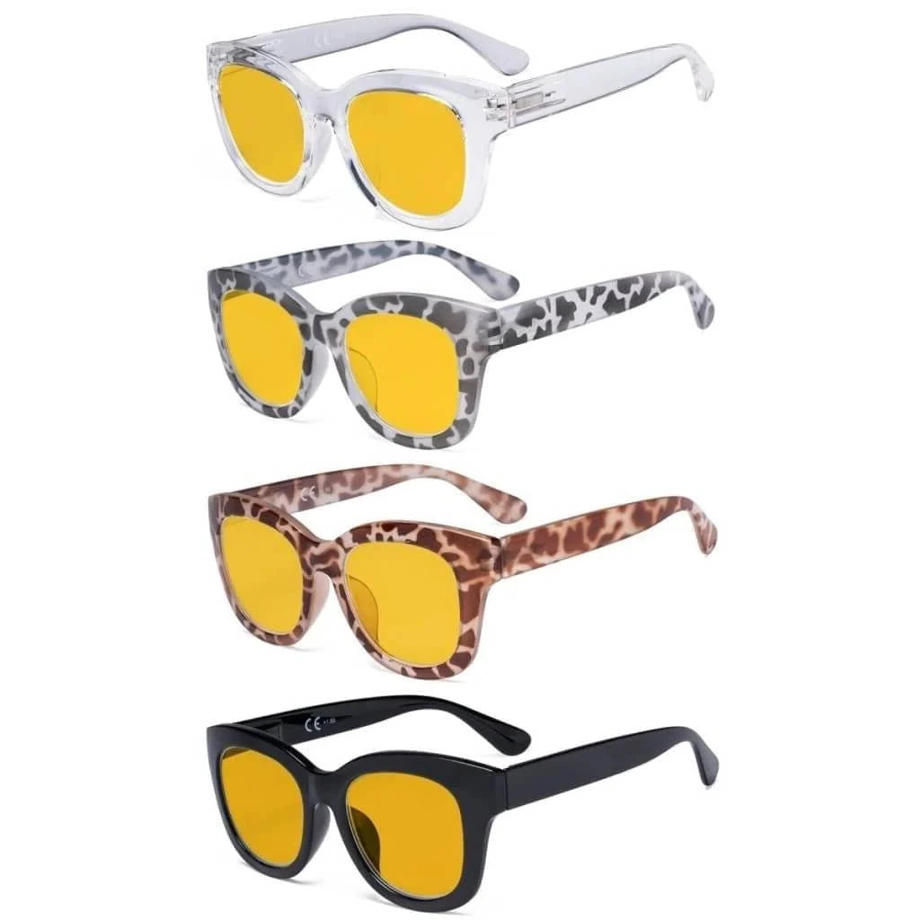 4 Pack Oversized Blue Light Blocking Reading Glasses HP1555