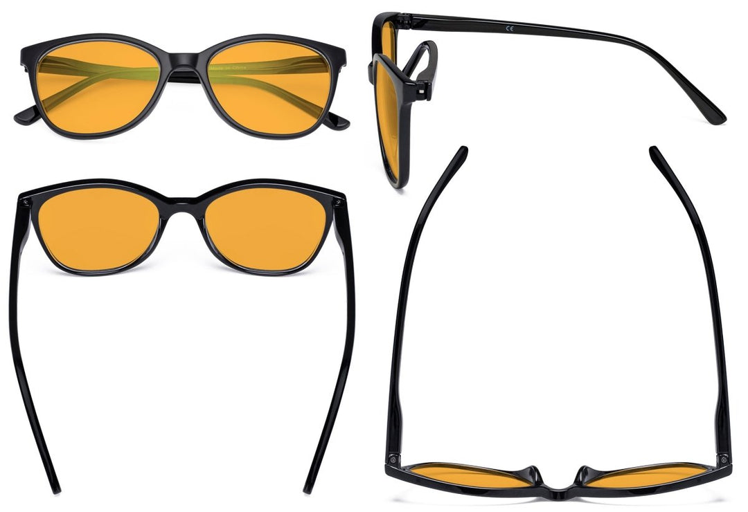 4 Pack Cat Eye Blue Light Blocking Reading Glasses