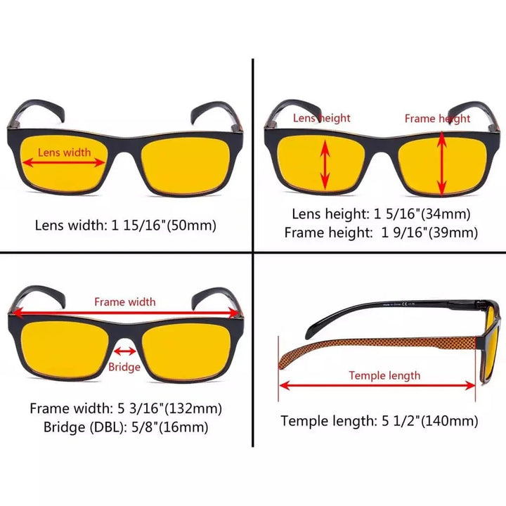 4 Pack Pattern Blue Light Blocking Reading Glasses HPR047