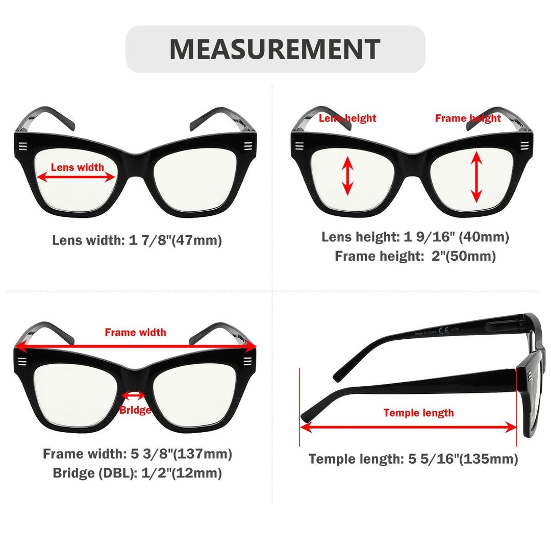 4 Pack Leopard Print Stylish Multifocus Reading Glasses M2111