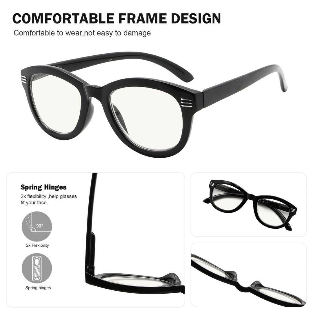 4 Pack Progressive Multifocus Reading Glasses