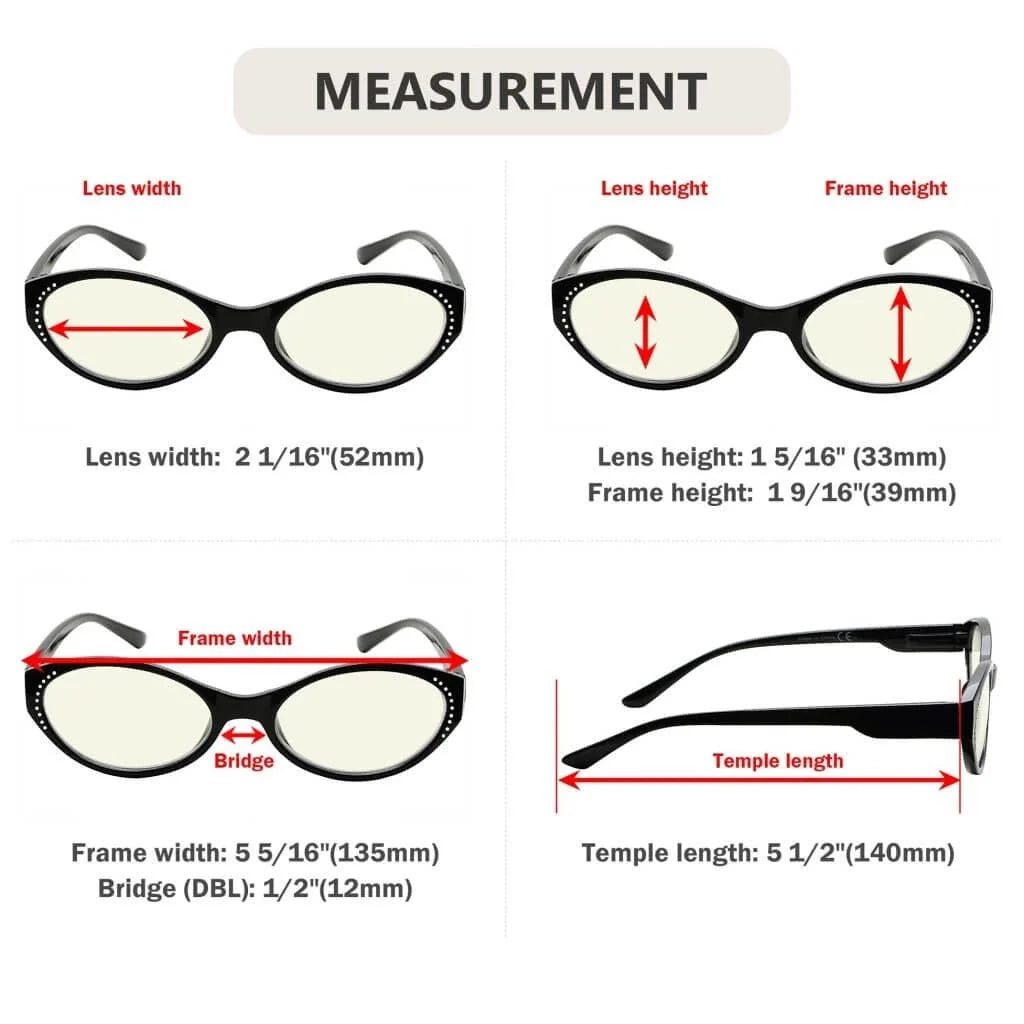 4 Pack Reading Glasses Blue Light Filter UVR2036
