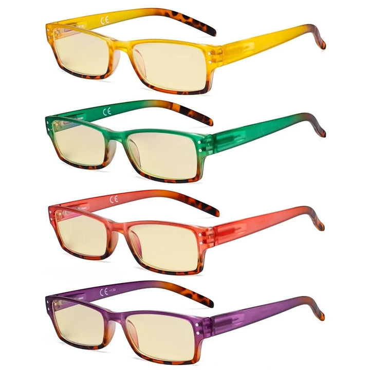 4 Pack Reading Glasses Cute Blue Light Blocking Women TM012D