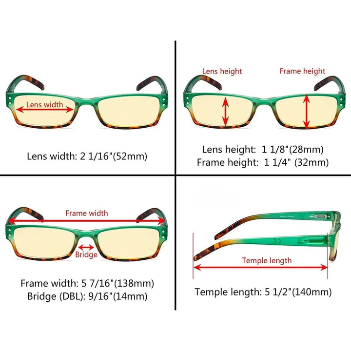 4 Pack Reading Glasses Cute Blue Light Blocking Women TM012D