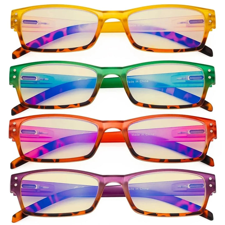 4 Pack Reading Glasses Cute Blue Light Blocking Women TM012D
