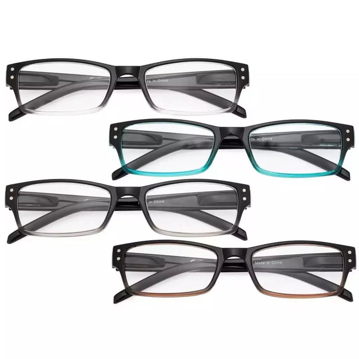 4 Pack Reading Glasses Fashion Readers R012B-A