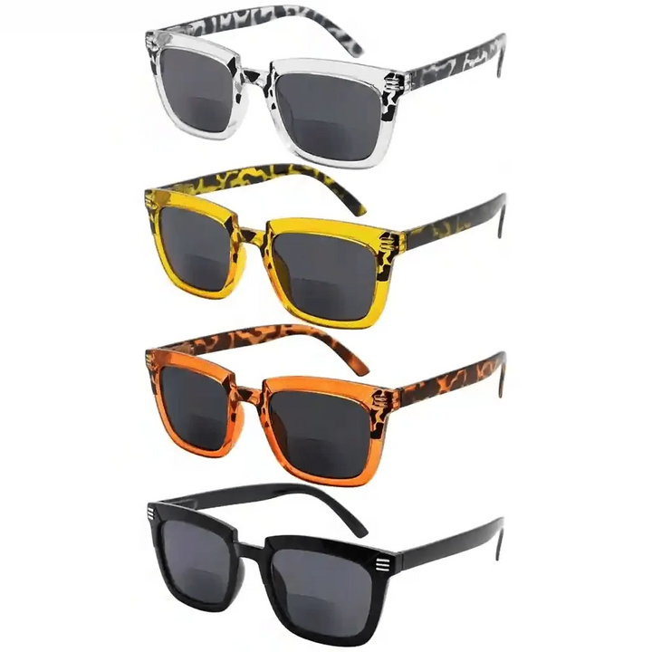 4 Pack Rectangle Bifocal Reading Sunglasses SBR2109