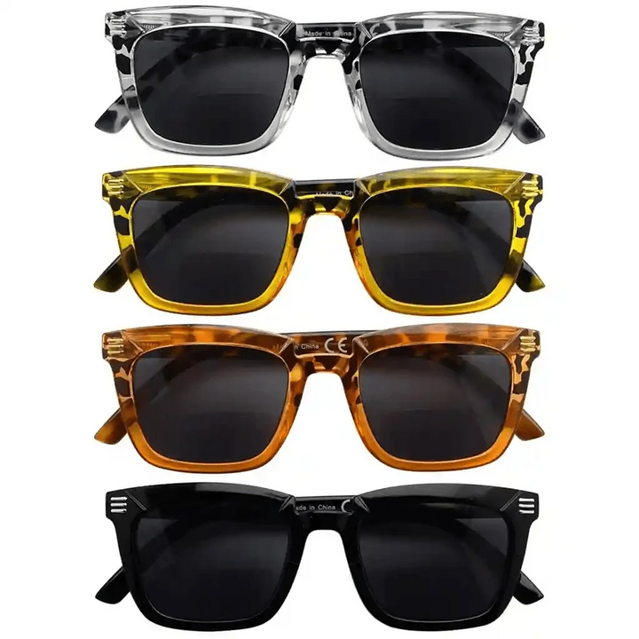 4 Pack Rectangle Bifocal Reading Sunglasses SBR2109