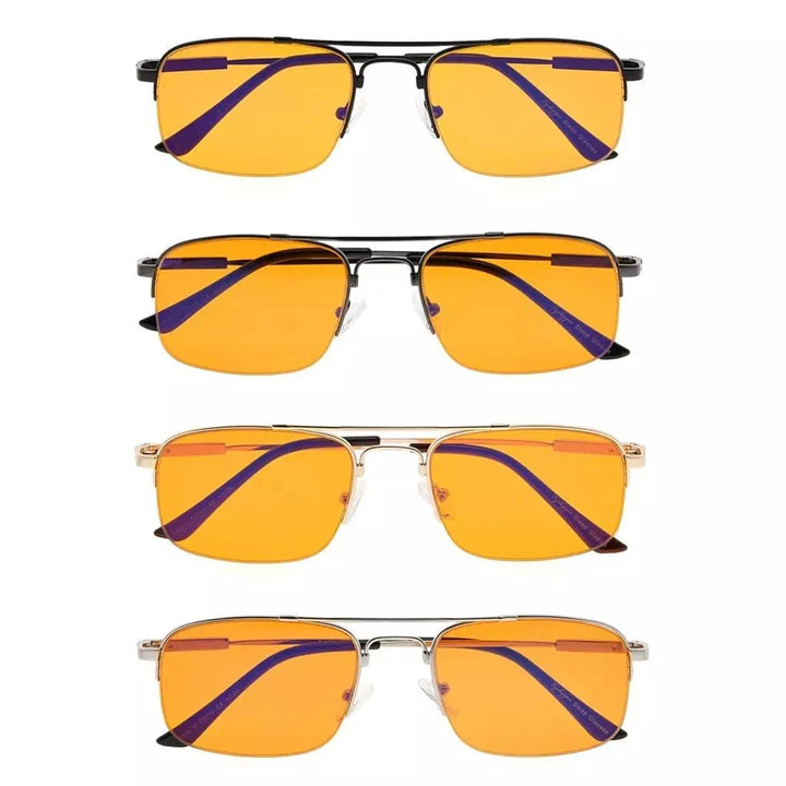 4 Pack Rectangle Blue Light Blocking Reading Glasses DS1706