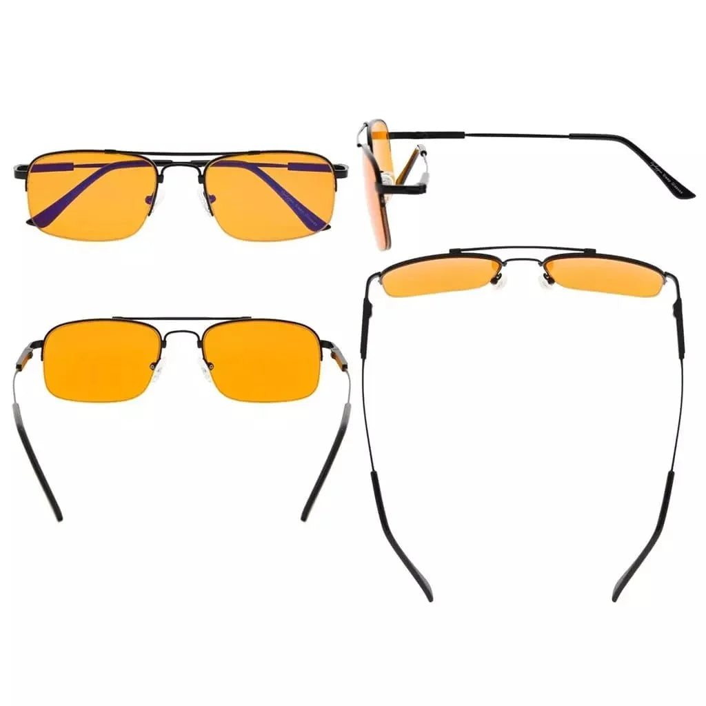 4 Pack Rectangle Blue Light Blocking Reading Glasses DS1706