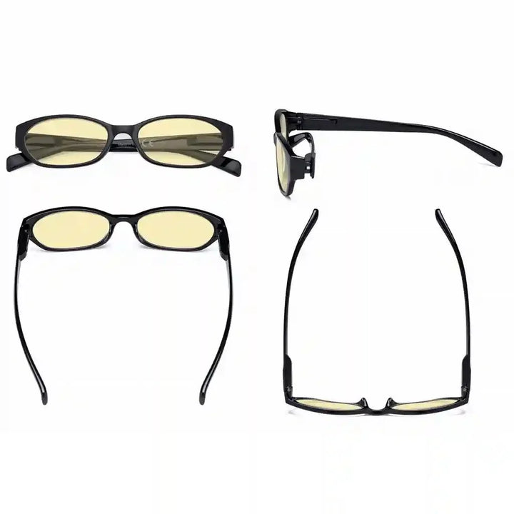 4 Pack Rectangle Blue Light Blocking Reading Glasses TM9101