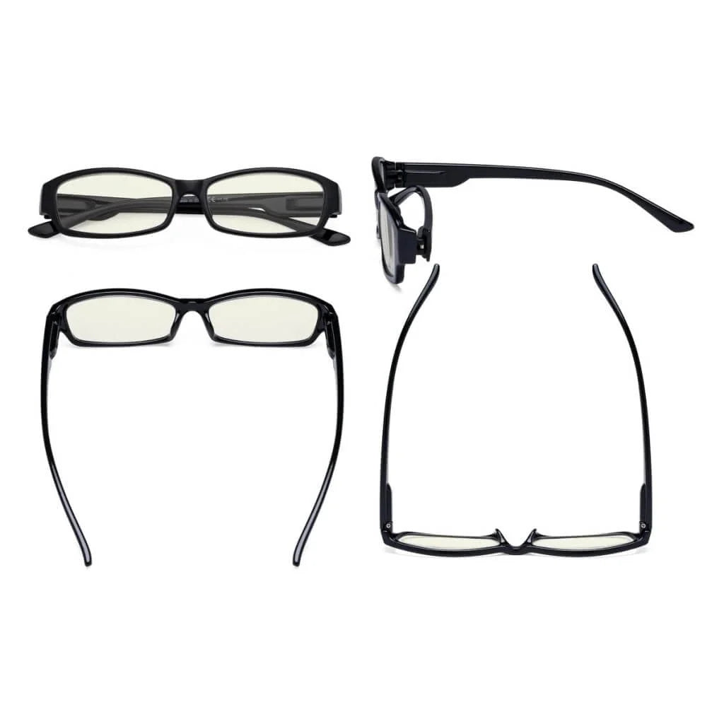4 Pack Rectangle Blue Light Filter Readers UVR9105