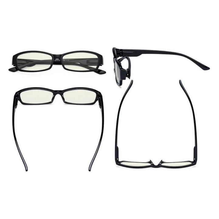 4 Pack Rectangle Blue Light Filter Readers UVR9105