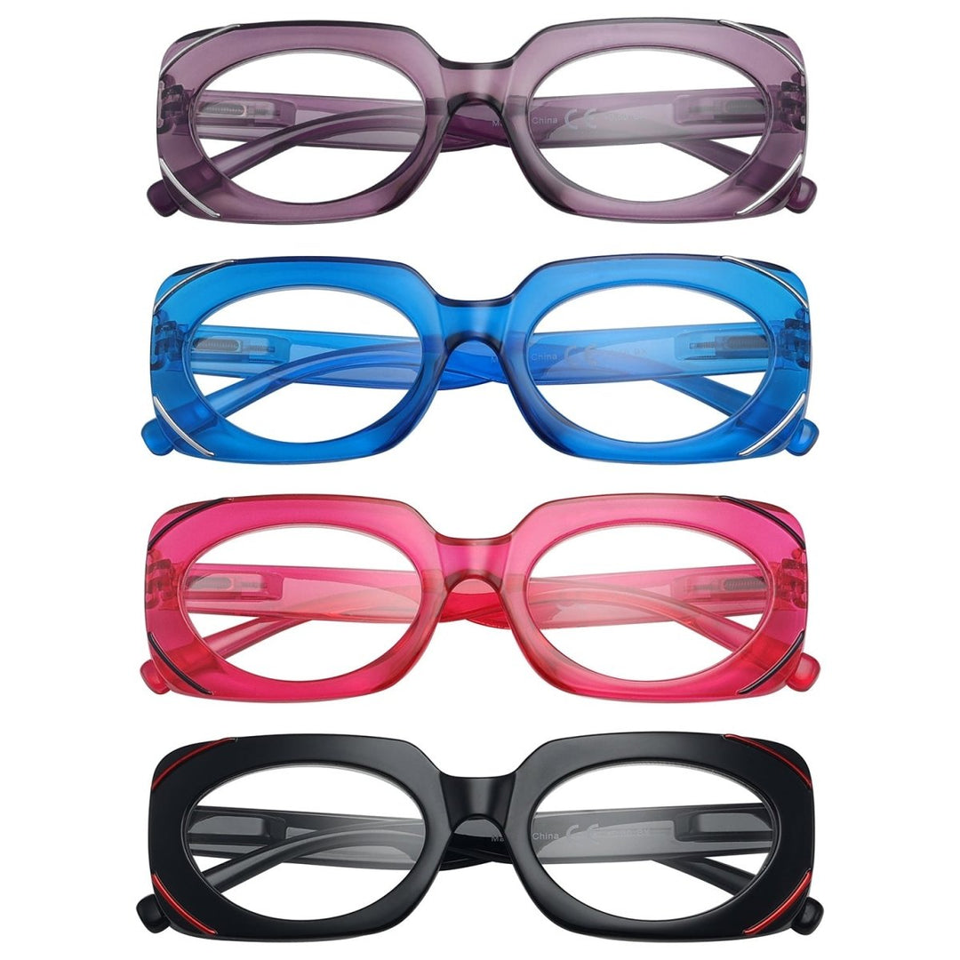 4 Pack Funny Reading Glasses Stylish Readers R2136