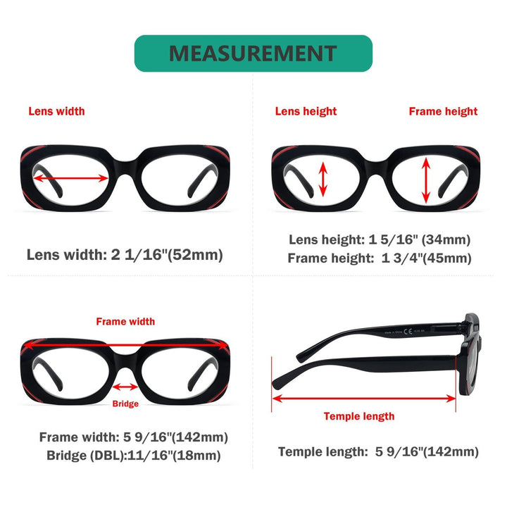 4 Pack Funny Reading Glasses Stylish Readers R2136