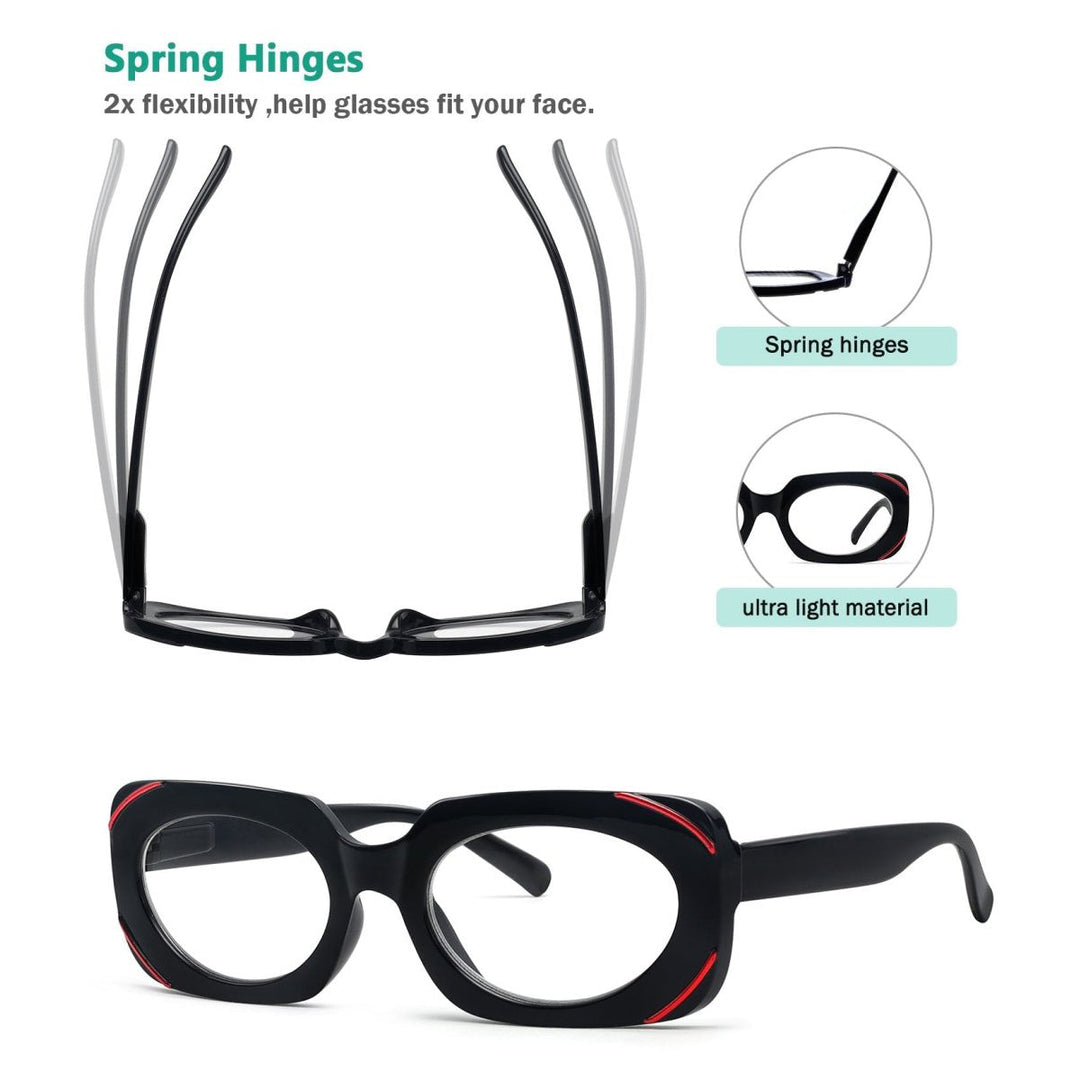 4 Pack Funny Reading Glasses Stylish Readers R2136