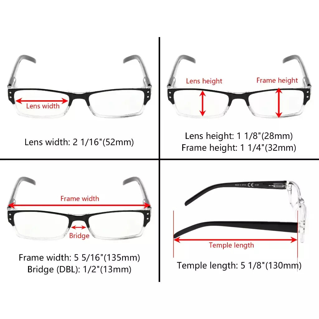 4 Pack Reading Glasses R012