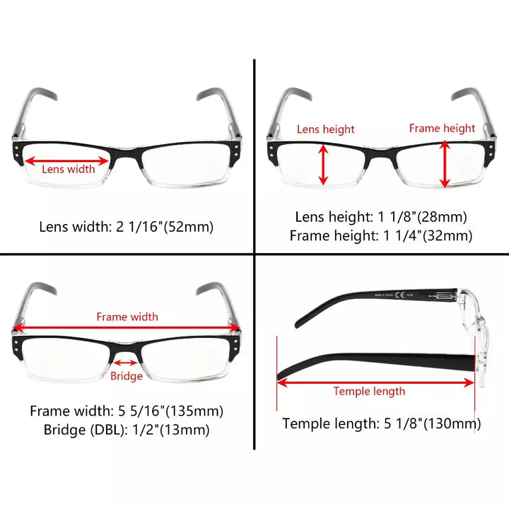 4 Pack Reading Glasses R012