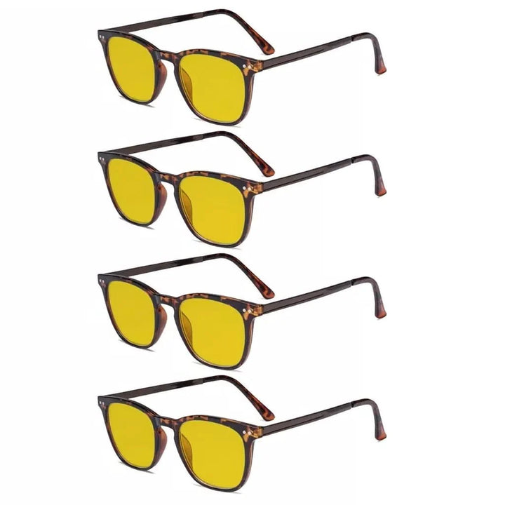 4 Pack Retro Blue Light Blocking Reading Glasses HPRJ003