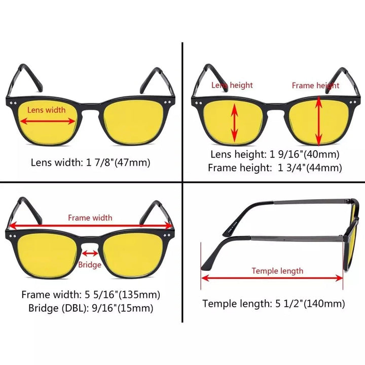 4 Pack Retro Blue Light Blocking Reading Glasses HPRJ003
