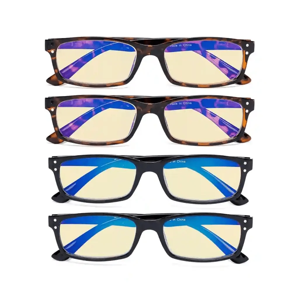 4 Pack Retro Blue Light Blocking Reading Glasses TM103