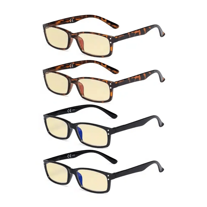 4 Pack Retro Blue Light Blocking Reading Glasses TM103