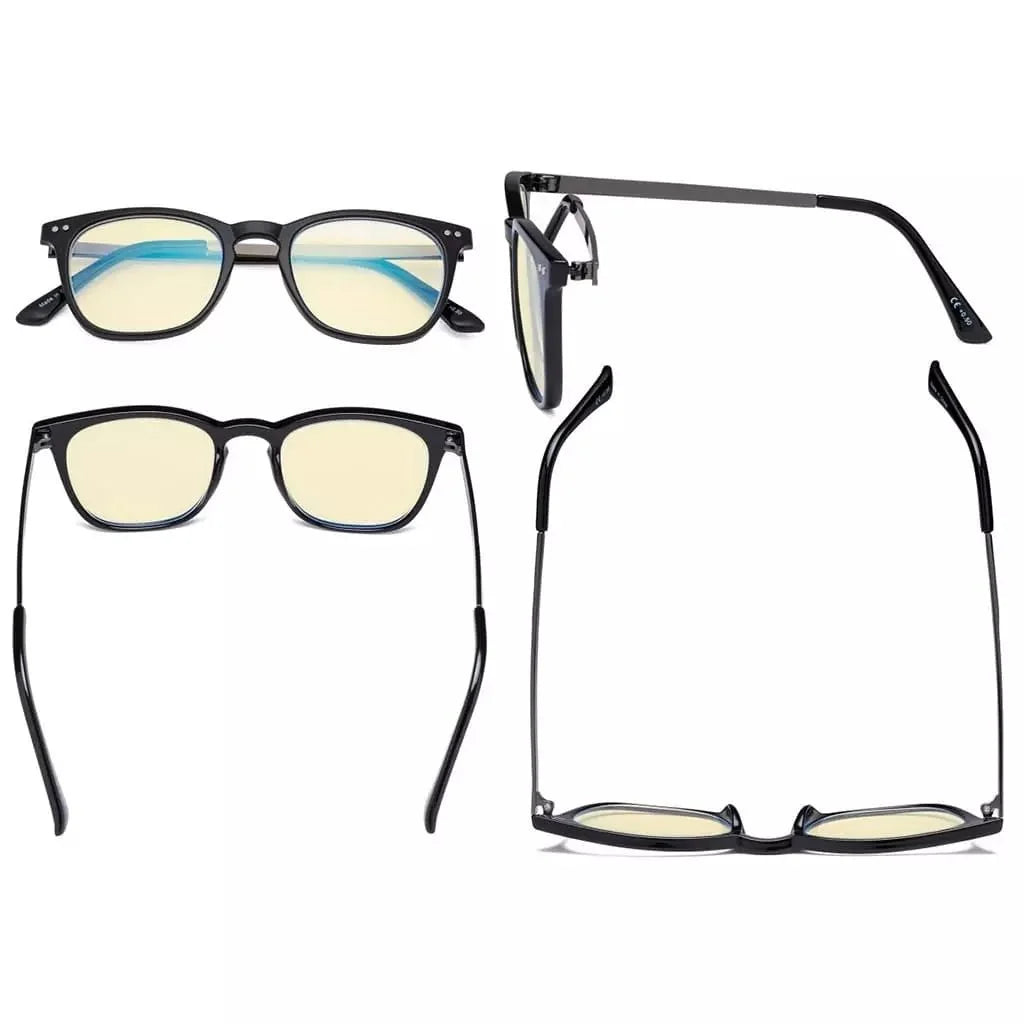 4 Pack Retro Blue Light Blocking Reading Glasses TMRJ003