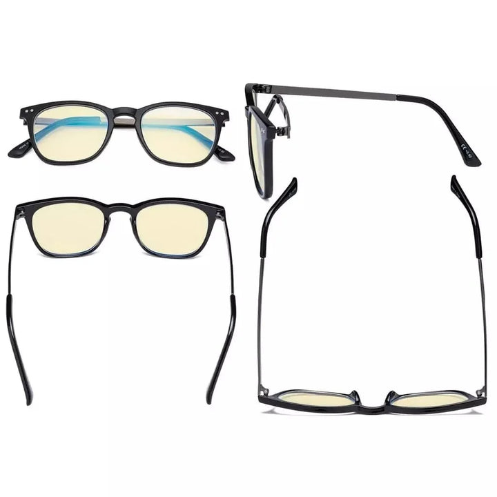 4 Pack Retro Blue Light Blocking Reading Glasses TMRJ003