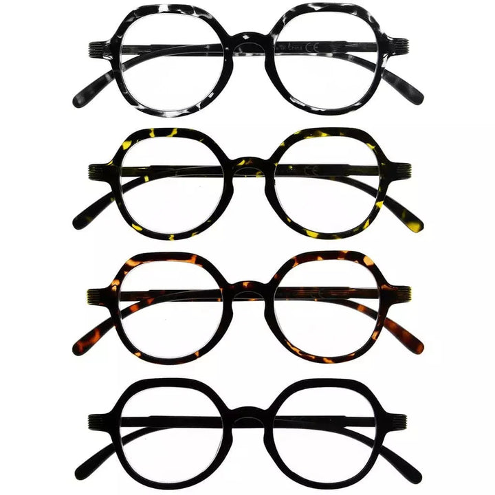 4 Pack Retro Design Reading Glasses R2008