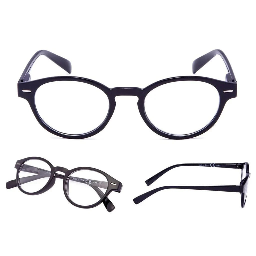 4 Pack Retro Oval Readers Reading Glasses 3-R091