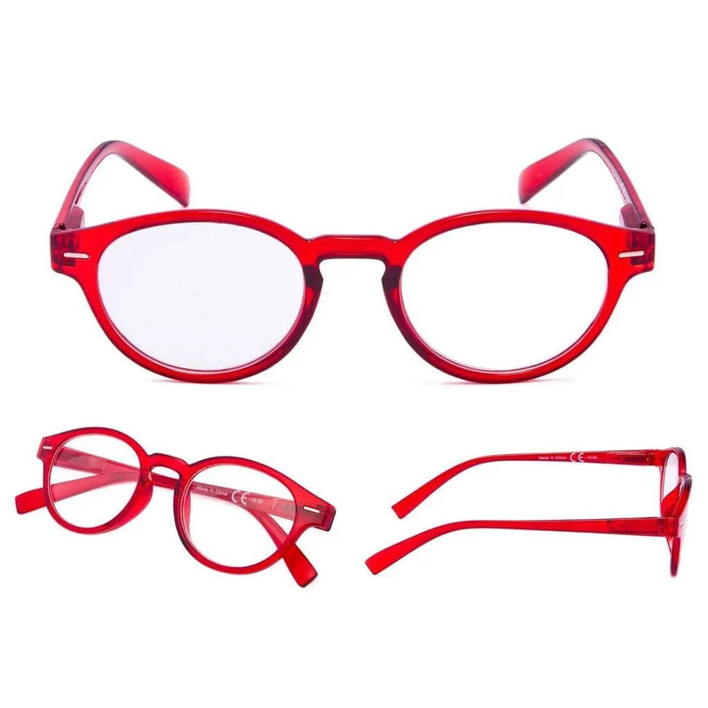 4 Pack Retro Oval Readers Reading Glasses 3-R091