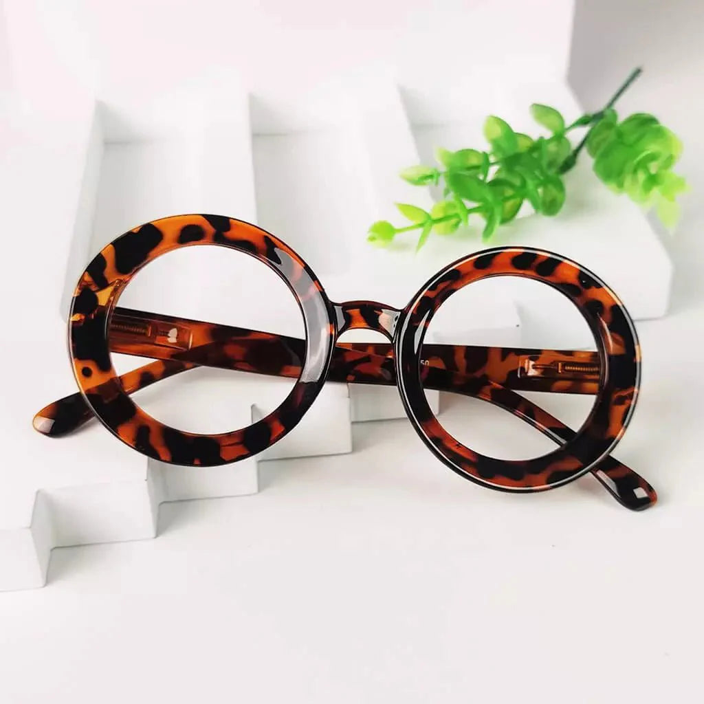 4 Pack Retro Round Reading Glasses Thicker Frame Readers R9109