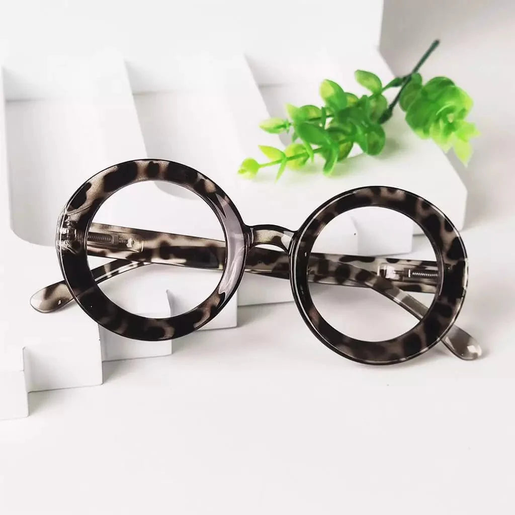 4 Pack Retro Round Reading Glasses Thicker Frame Readers R9109