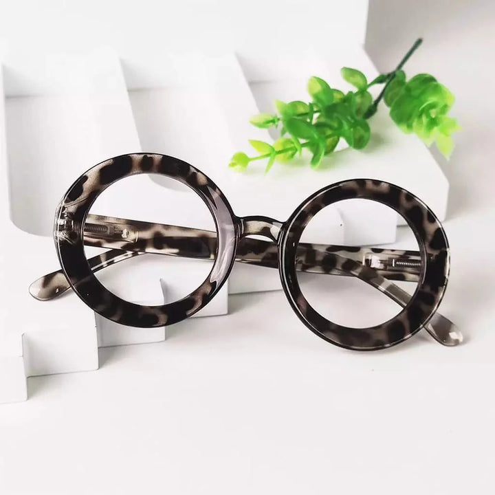 4 Pack Retro Round Reading Glasses Thicker Frame Readers R9109