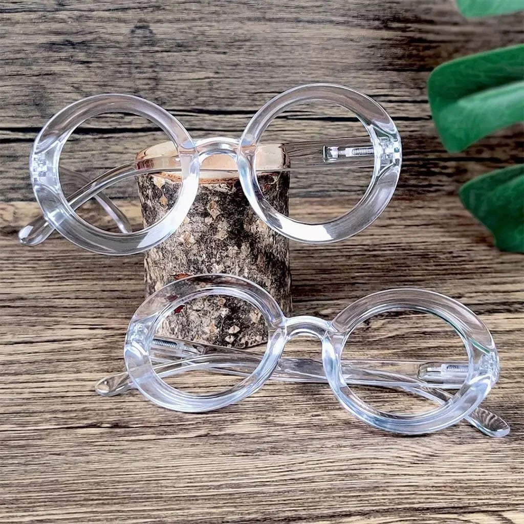 4 Pack Retro Round Reading Glasses Thicker Frame Readers R9109