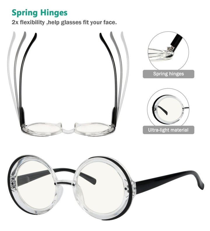 4 Pack Progressive Multifocal Reading Glasses M2005N