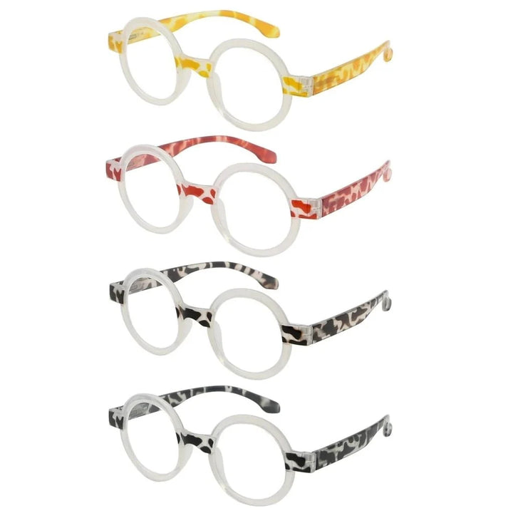 4 Pack Round Style Reading Glasses R2007Z