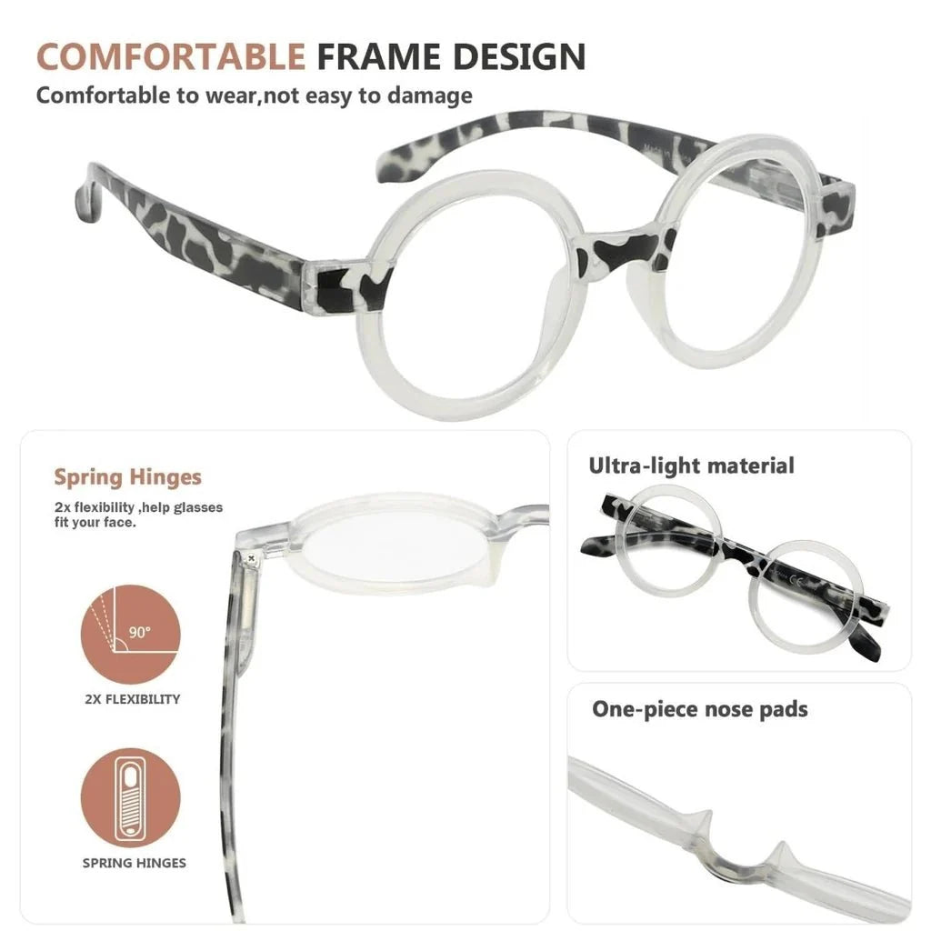 4 Pack Round Style Reading Glasses R2007Z