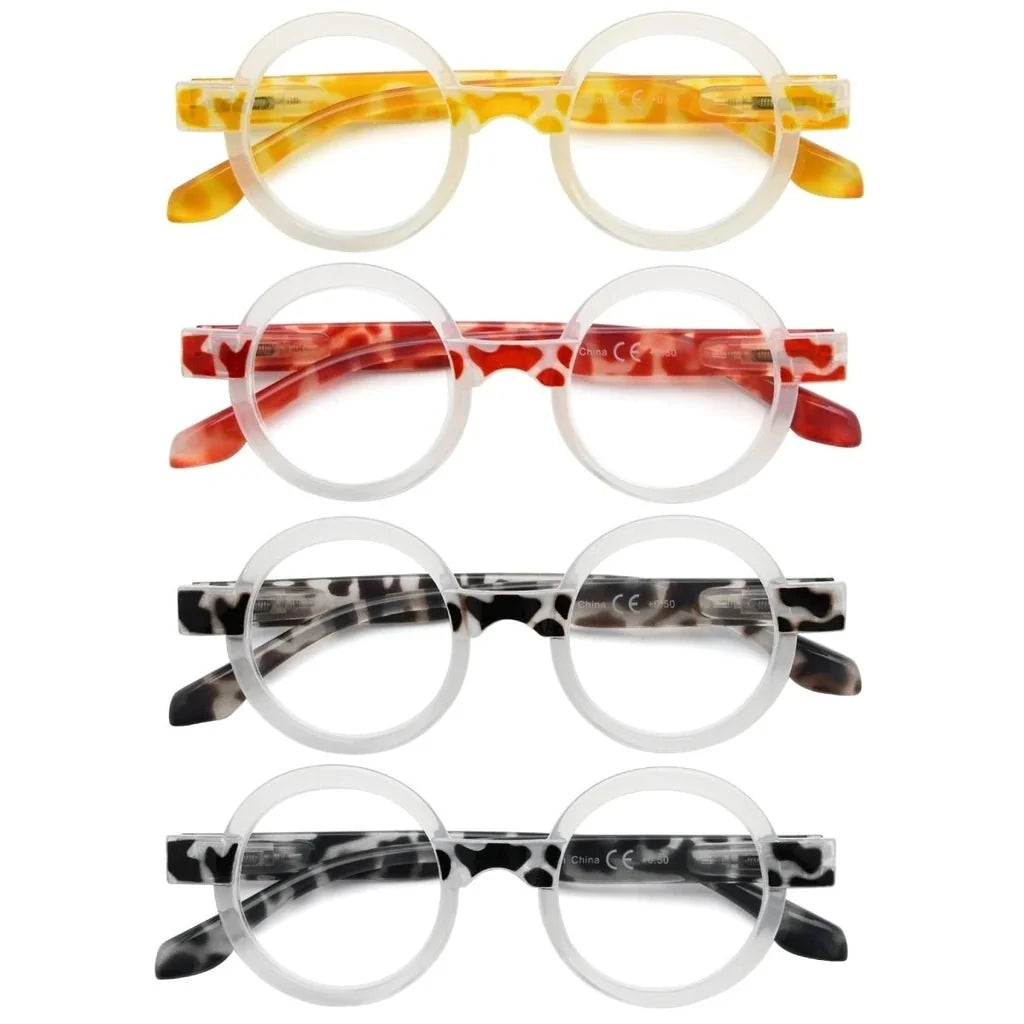 4 Pack Round Style Reading Glasses R2007Z