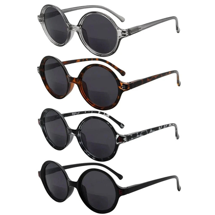 4 Pack Round Stylish Bifocal Reading Sunglasses SBR2025