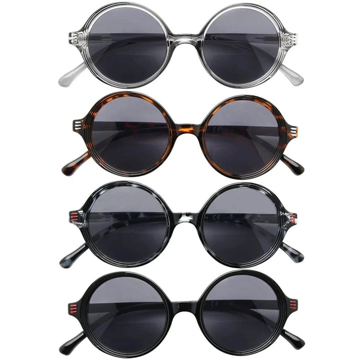 4 Pack Round Stylish Bifocal Reading Sunglasses SBR2025