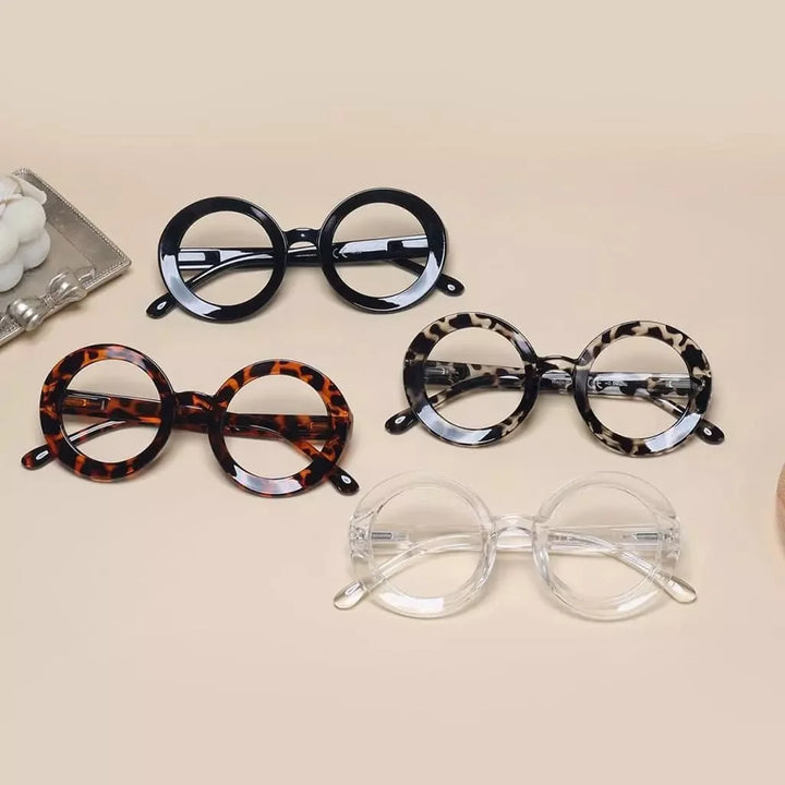4 Pack Round Thicker Frame Progressive Multifocus Readers MTR9109