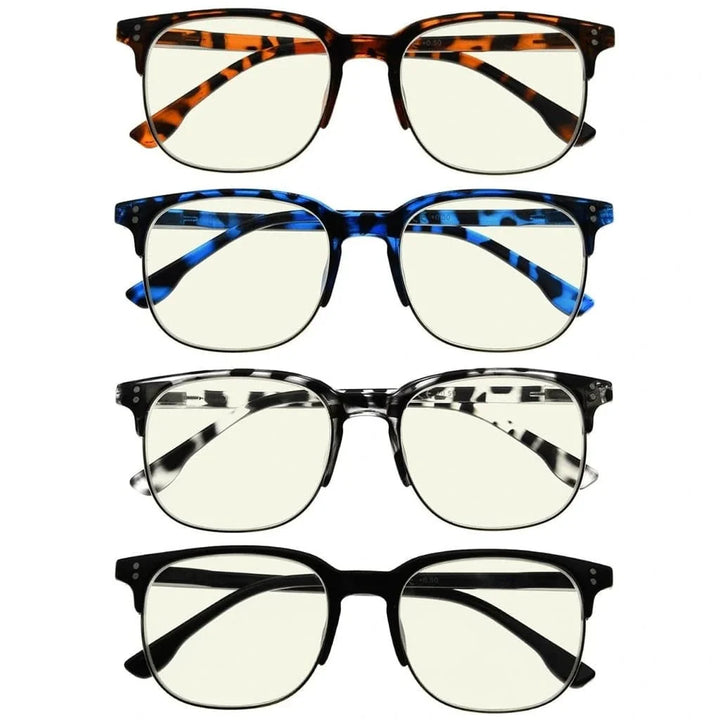 4 Pack Semi-rim Blue Light Filter Readers UVR9114