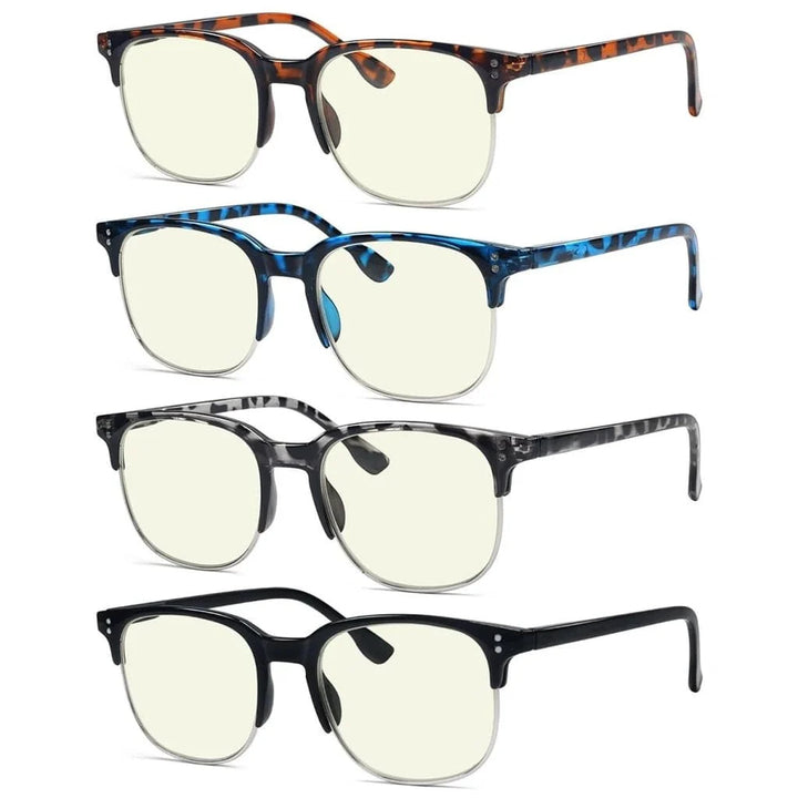 4 Pack Semi-rim Blue Light Filter Readers UVR9114