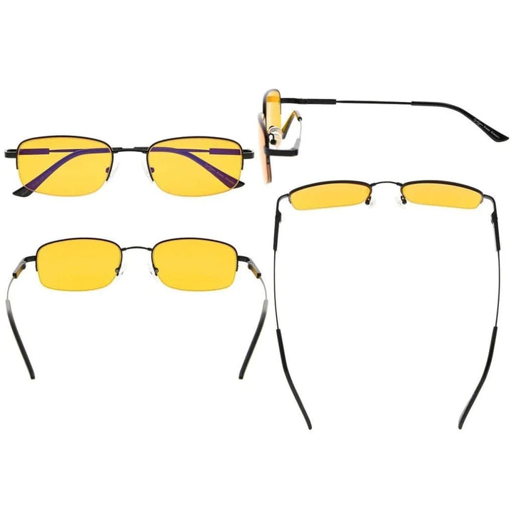 4 Pack Semi-Rimless Metal Blue Light Blocking Readers DS1704